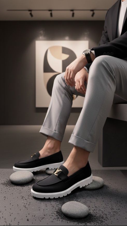 👑Jet Black Suede loafer